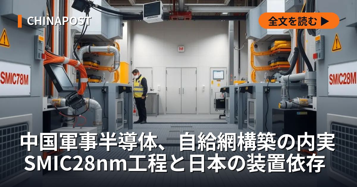 中国軍事半導体、自給網構築の内実 SMIC28nm工程と日本の装置依存