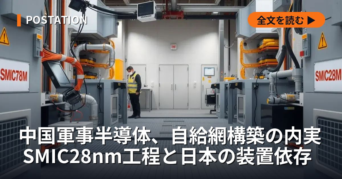 中国軍事半導体、自給網構築の内実 SMIC28nm工程と日本の装置依存