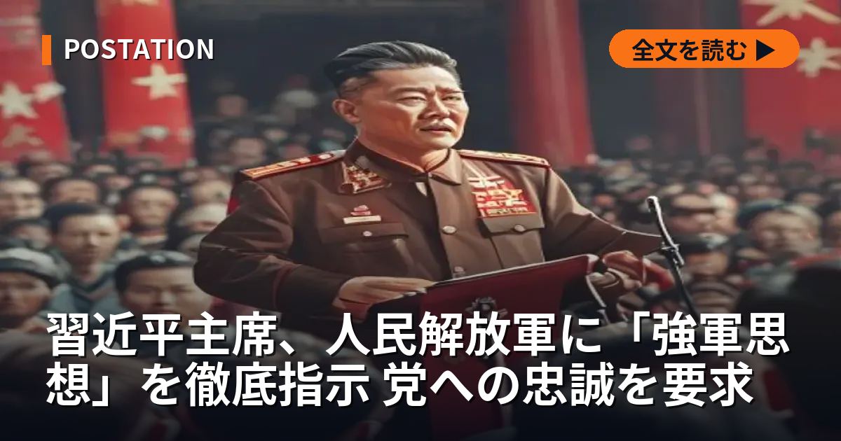 習近平主席、人民解放軍に「強軍思想」を徹底指示 党への忠誠を要求