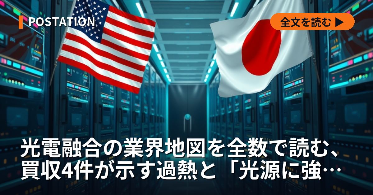 光電融合の業界地図を全数で読む、買収4件が示す過熱と「光源に強い日本」の現在地