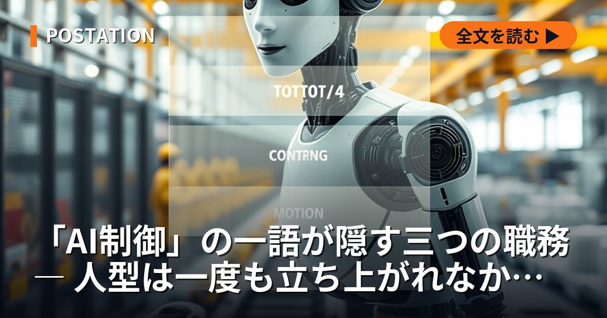 「AI制御」の一語が隠す三つの職務 ― 人型は一度も立ち上がれなかった