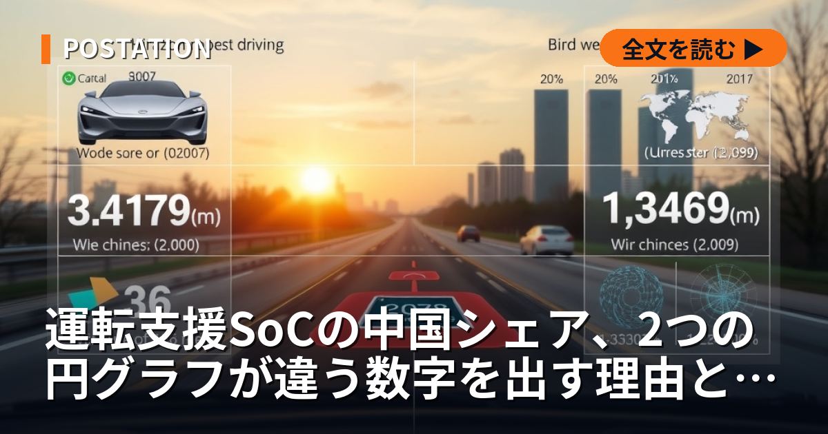 運転支援SoCの中国シェア、2つの円グラフが違う数字を出す理由と稼ぎの在り処